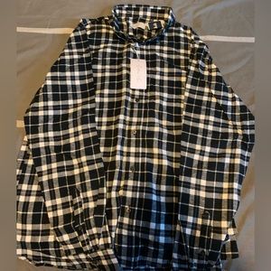 Men’s small Cotton and Company button down flannel shirt